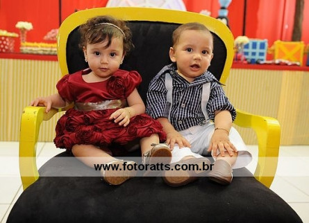 Aniversário 01 Ano Djalma e Giovana dia 28/01/2012 na Mercearia Kids.