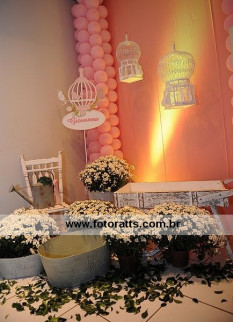 Decoração Passáros Anjo Barroco.