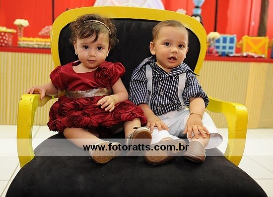 Aniversário 01 Ano Djalma e Giovana dia 28/01/2012 na Mercearia Kids.